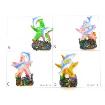 Calamita Magnete Frigo Fridge Magnets Dolphin DELFINI CON STELLA MARINA