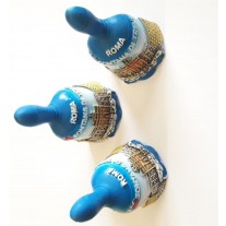 Calamita Magnete Resina"ROMA CAMPANA FONTANA DI TREVI"Fridge Magnet Souvenir
