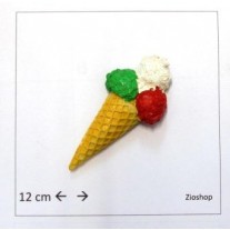 Calamita Magnete Frigo Fridge Magnets Ice Cream CONO GELATO TRICOLORE