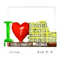 12 x Calamita Frigo Magnete Resina "ROMA I LOVE COLOSSEO " Fridge Magnet From Italy