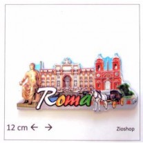 Souvenir From Italy Rome Calamita Frigo Fridge Magnets ROMA- FONTANA DI TREVI PRINT STYLE