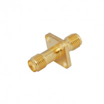 CONNETTORE ACCOPPIATORE COASSIALE SMA FEMMINA - FEMMINA A PANNELLO FLANGIA 4 FORI