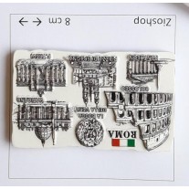 Souvenir Roma Calamita Magnete Frigo Monumenti Misti effetto Marmo Fridge Magnet Italy Rome