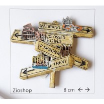 Calamita Frigo Magnete Souvenir Roma Indicazioni Stradali FRIDGE MAGNETS Rome Italy