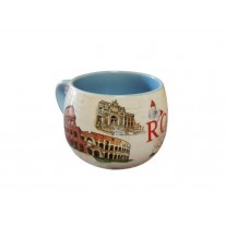 TAZZA ROTONDA PER LA CUCINA CON MANICO Tazza da cappuccino in ceramica ROMA 5691