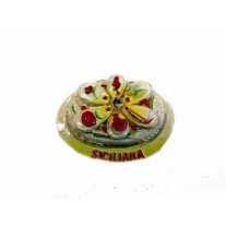 Calamita Magnete Souvenir Sicilia CASSATA SICILIANA Fridge Magnets