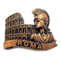 Calamita Frigo Magnete "ROMA COLOSSEO CENTURIONE  BRONZO";Fridge Magnet Souvenir Italy