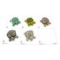 Calamita Magnete Frigo Fridge Magnets FIMO TARTARUGHE GRANDI CON FIGLIOLO