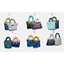 BORSETTA CALAMITA MAGNETE IN RESINA "SHOPPING JEANS BAG"