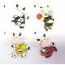 CALAMITA MAGNETE FRIGO RESINA PORTAFORTUNA MUCCA SPORT ;FRIDGE MAGNETS