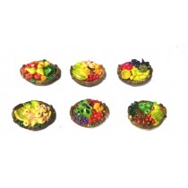 CALAMITA MAGNETE IN RESINA CESTO FRUTTA; FRIDGE MAGNETS FRUITS