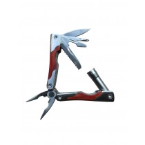 COLTELLINO PINZA ESCURSIONE CAMPEGGIO HOBBISTICA MULTIUSO METALLO E LUCE LED LEGNO ACCIAIO