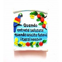 Souvenir From Italy Napoli Magnets Calamita "Proverbio Saluto" Italia