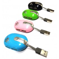MINI HUB USB 2.0 4 PORTE CON CAVO INTEGRATO "MINIPANINI"