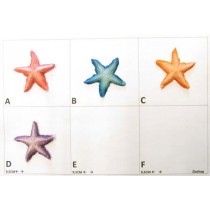 12 x Calamita Frigo Magnete Resina "STELLA MARINA PICCOLA CON BRILLANTINI" Fridge Magnet