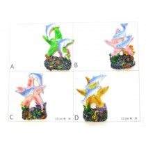 Calamita Magnete Frigo Fridge Magnets Dolphin DELFINI CON STELLA MARINA  