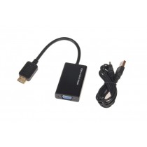 CAVO CONVERTITORE DA HDMI A VGA CON AUDIO JACK