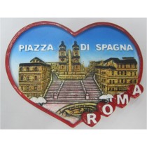 Calamita da Frigo Magnete Souvenir Resina "PIAZZA DI SPAGNA" Fridge Magnet Italy