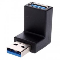 Adattatore USB 3.0/2.0 Tipo A Maschio / Tipo A Femmina Angolato 90°