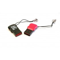 MEMORY CARD READER MICRO SD TF LETTORE DI SCHEDE DI MEMORIA USB 2.0 "RED BOTTON"