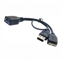 CAVO ADATTATORE Micro USB 3.0 OTG Host + ALIMENTAZIONE USB COMPATIBILE SAMSUNG LG FLEX