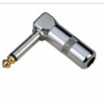 ADATTATORE ANGOLARE CONNETTORE JACK AUDIO 6.35mm 90 GRADI