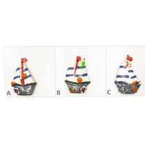 12x Calamita Frigo Magnete Resina "BARCA A VELA MARINARA VELIERO " Fridge Magnet