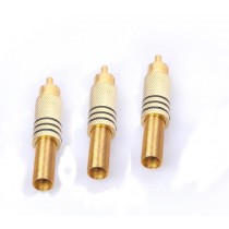 TOP QUALITY RCA MALE CONNECTOR; SPINA RCA PLACCATO ORO