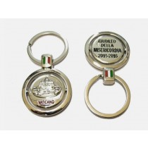 PORTACHIAVI SOUVENIR  "VATICANO JUBILEUM GIUBILEO TONDO";JUBILEE KEYCHAIN FROM ITALY