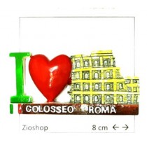 12 x Calamita Frigo Magnete Resina "ROMA I LOVE COLOSSEO " Fridge Magnet  From Italy