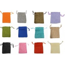 SACCHETTINI LINO 15x20 cm CONFETTI  BOMBONIERA PORTARISO BATTESIMO COMUNIONE EVENTI 