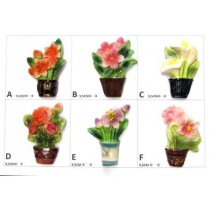 Calamita Magnete Frigo Fridge Magnets  Calamita Magnete ARTIGIANALE IN GESSO BASSORILIEVO VASI FIORI