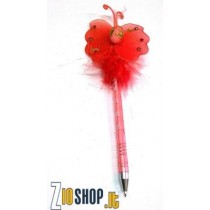 Set di 24 Penne a sfera vari colori e varie forme con Piume Idea regalo gadget 