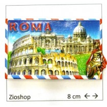 12 x Calamita Frigo Magnete "LETTERA ROMA COLOSSEO TREVI SAN PIETRO GLADIATORE  " Fridge Magnet  From Italy