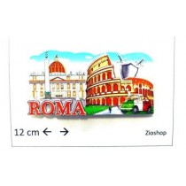 12 x Calamita Frigo Magnete Resina "ROMA- PRINT VATICANO COLOSSEO SCUDO" Fridge Magnet  From Italy
