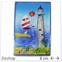 Calamita Magnete Frigo Fridge Magnets Quadro con Faro