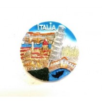 CALAMITA SOUVENIR ITALIA TONDO MONUMENTI FIRENZE ROMA PISA MILANO VENEZIA