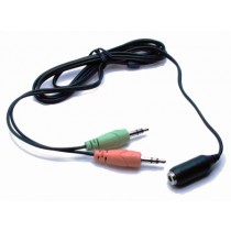 CAVO SEPARATORE ADATTATORE DA JACK 3.5 TRRS (F) A JACK MICROFONO(M) E CUFFIA (M)