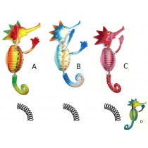 Calamita Magnete Frigo Cavalluccio Marino con molla Fridge Magnets Seahorse