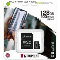 MICRO SD SDCS 128 GB 100MB/S KINGSTON SCHEDA MEMORIA CARD CLASSE 10
