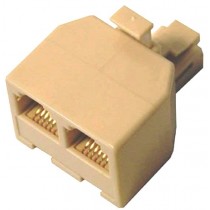 Sdoppiatore Splitter Telefonico presa a muro Rj11 spina plug 6P4C Telefono FAX