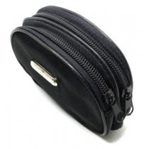 BORSELLINO PORTAMONETE PORTASPICCI BASIC SEMICIRCOLARE 2 SCOMPARTI CON ZIP