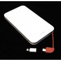 POWER BANK SLIM 6000mAh MICRO USB CON ADATTATORE LIGHT IPHONE IPAD