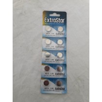 EXTRASTAR BATTERIA A BOTTONE AG12, LR1142, LR43, 186 ALKALINE BATTERY 1,5V