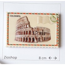 Calamita Magnete Francobollo Souvenir Roma Colosseo Fridge Magnet  Stamp From Rome Italy  