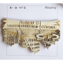 Calamita Magnete Frigo Souvenir Roma Tris Monumenti Effetto Marmo FRIDGE MAGNET FROM ITALY