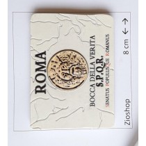 Calamita Frigo Magnete SOUVENIR  ROMA Bocca Della Verità S.P.Q.R. FRIDGE MAGNET FROM ITALY