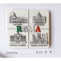  Calamita Frigo Magnete Souvenir Roma 4 Monumenti  Fridge Magnet Italy Rome
