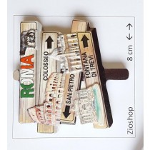 Calamita Frigo Magnete Souvenir Roma Indicazioni Stradali Fridge Magnets From Italy Rome