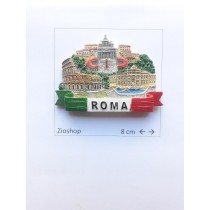 Calamita Magnete Frigo Souvenir Roma Monumenti Tricolore fridge magnets Rome 